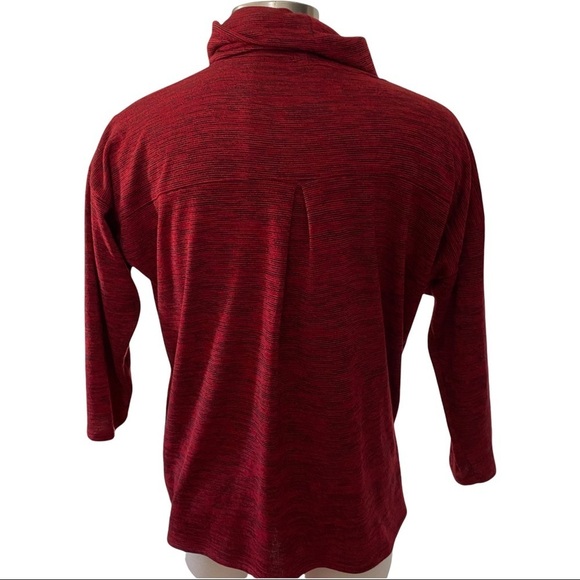 Nally & Millie Red Black Melange Cowl Neck Wrap XL - Picture 5 of 11